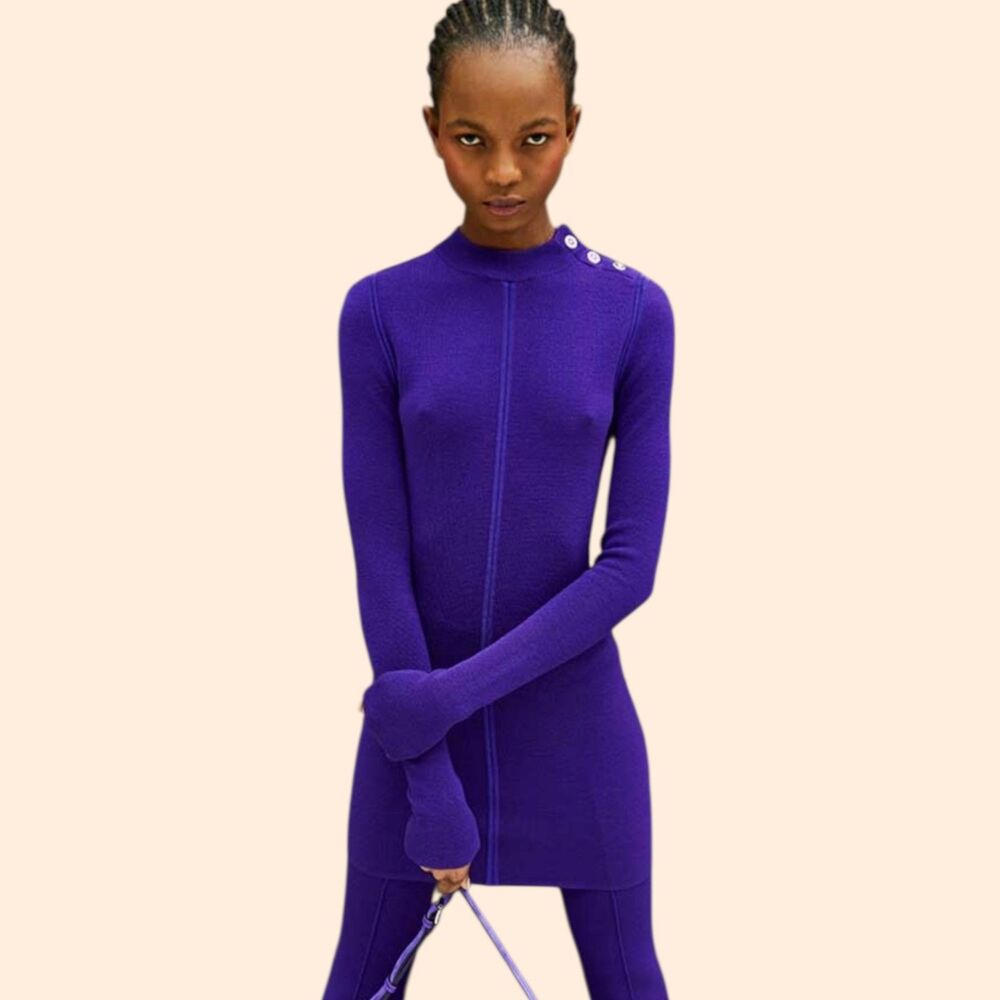 Barbara Bui Wool Mini Sweater Dress